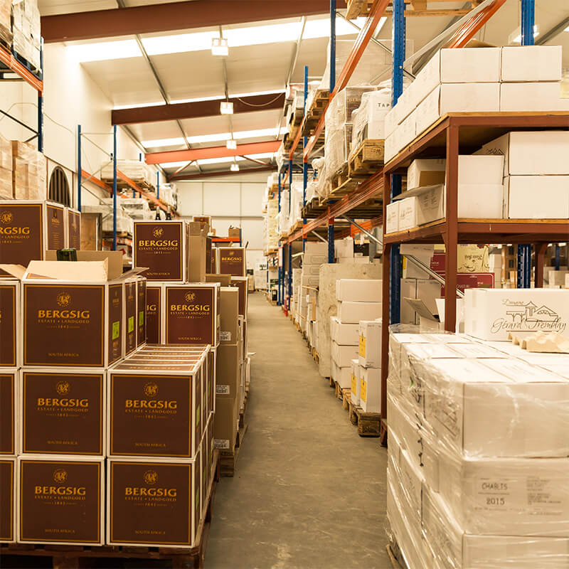 warehouse wine storage under bond