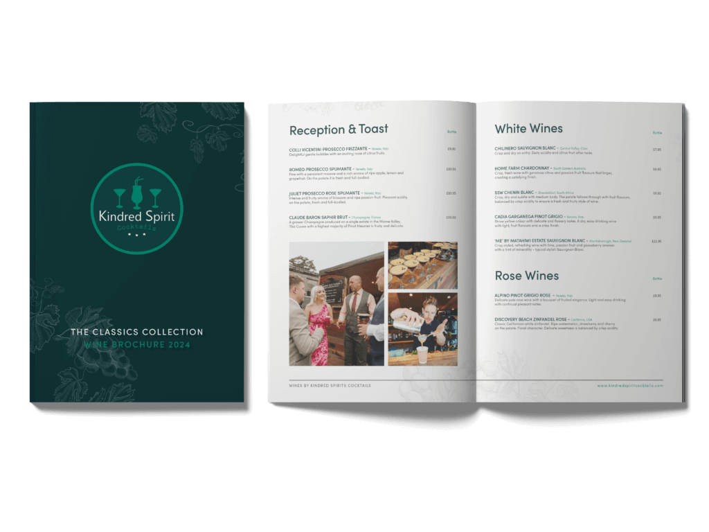 Kindred Spirit Cocktails classic collection brochure mock up 03 24