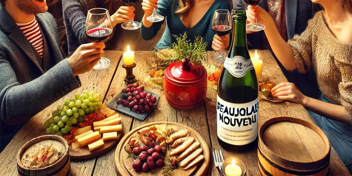 People Celebrating Beaujolais Nouveau Day